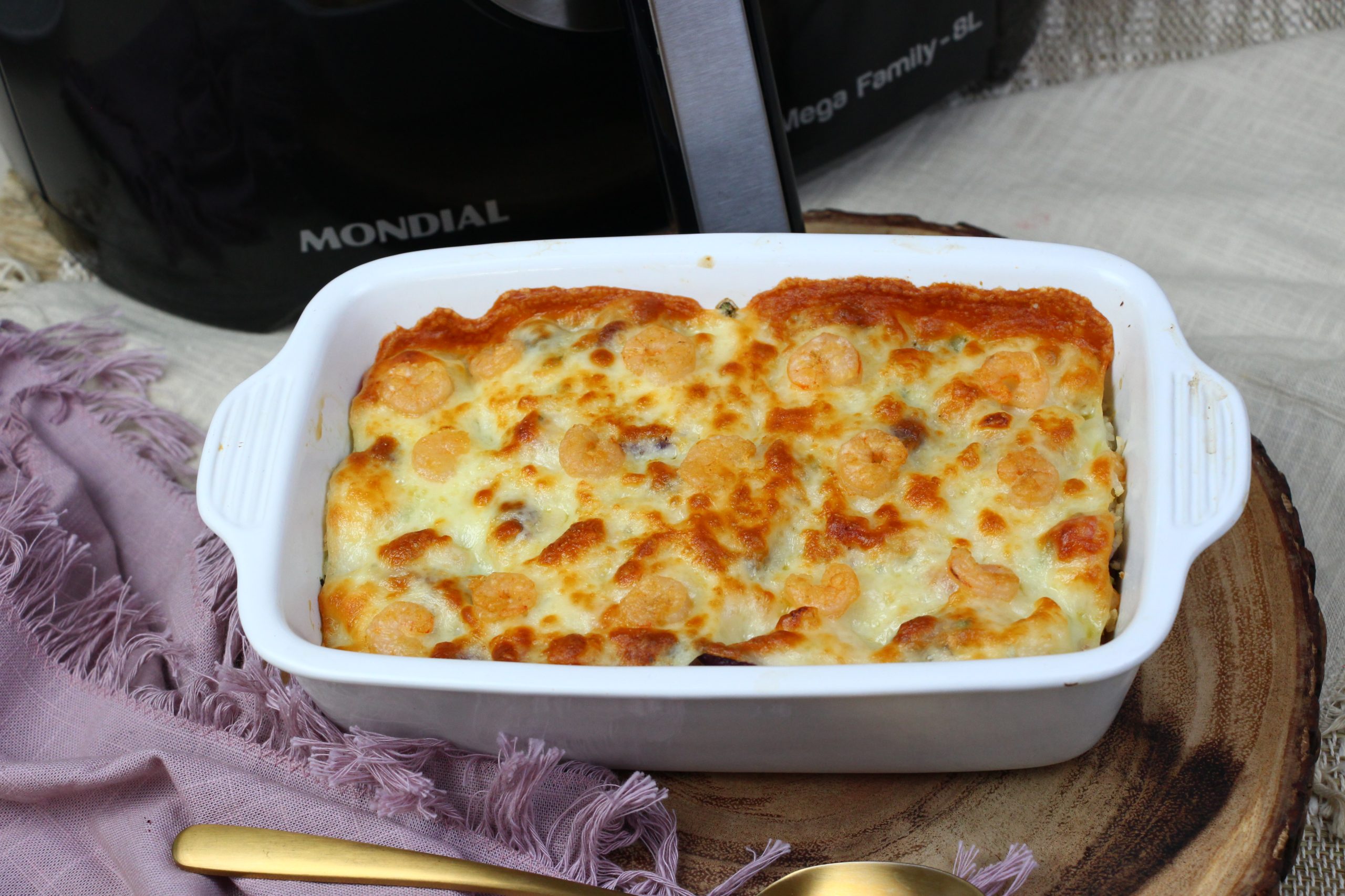 Arroz de Camarão na Air Fryer