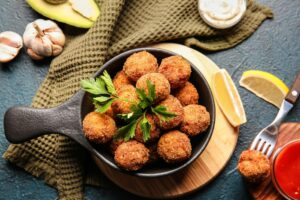 Bolinho de Batata-Doce com frango