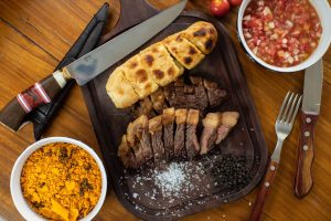 Churrasco e Pão de Alho