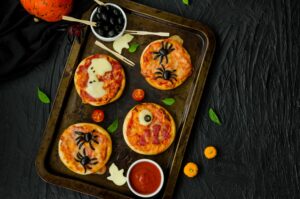 Mini Pizza de Halloween