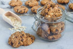 Cookies de Aveia e Chocolate na Air Fryer