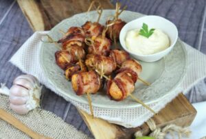 Enroladinho de Frango com Bacon na Air Fryer