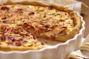 Quiche de Bacon e queijo