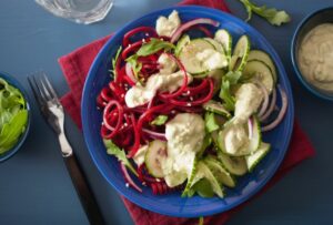 Salada de Beterraba e Abobrinha com Maçã Verde