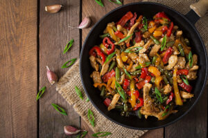 Stir-fry de Frango com Vegetais